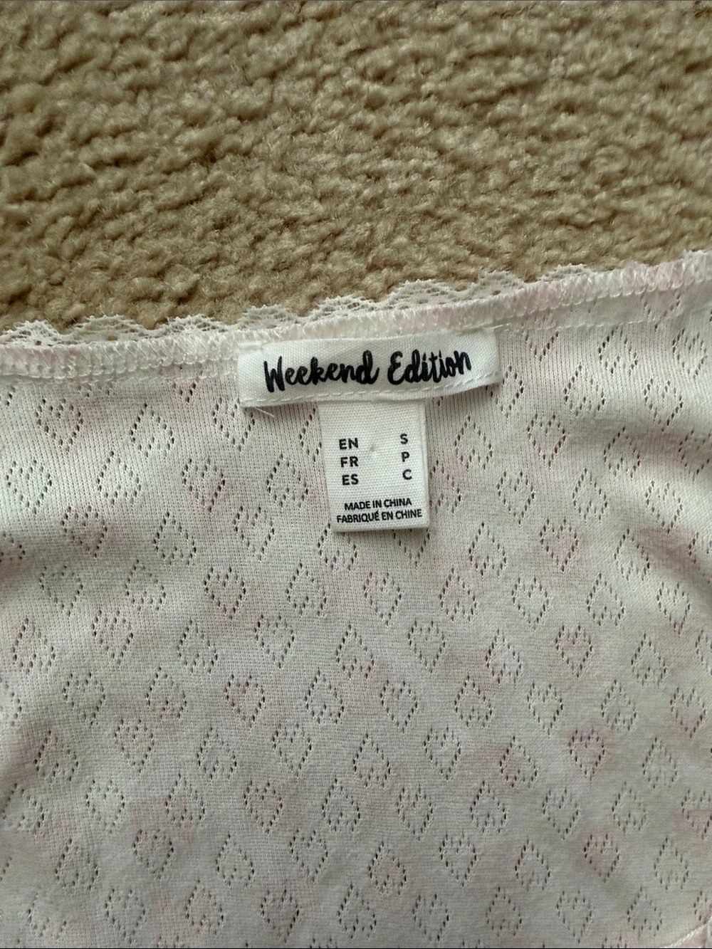 Charlotte Russe Pink Gingham Lace-Trim Sleep Set